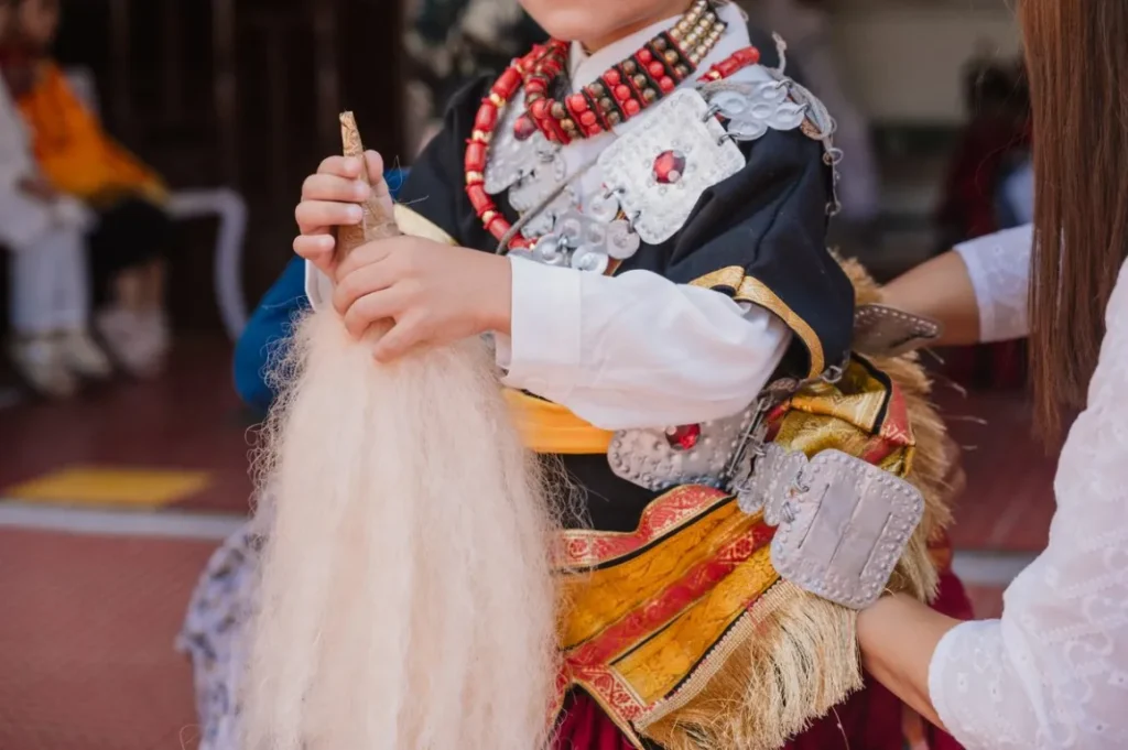 Children in traditional attire