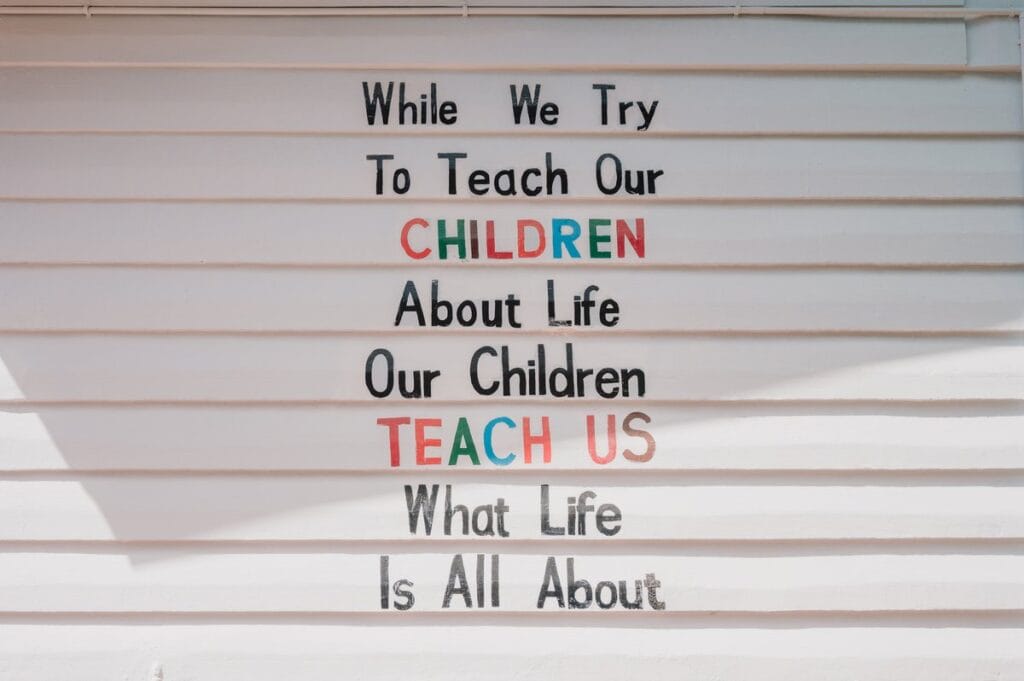 While We Try To Teach Our Children About Life